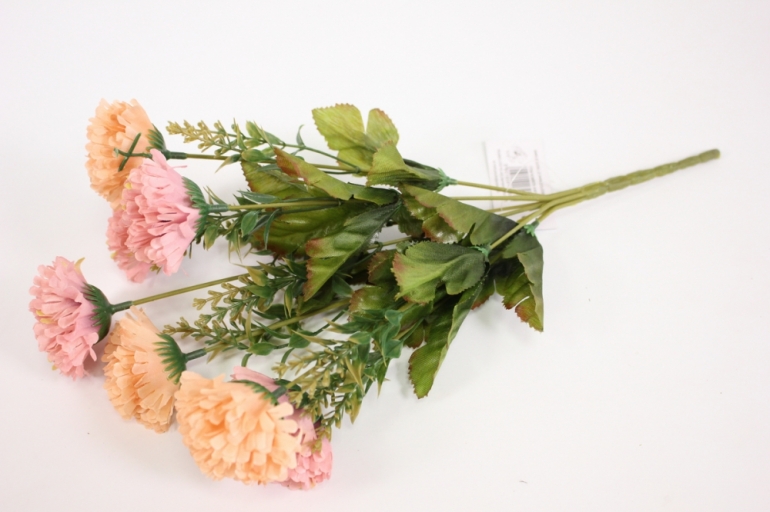 букет цветов гвоздика 30см - бежево/розовая kwy585 2662