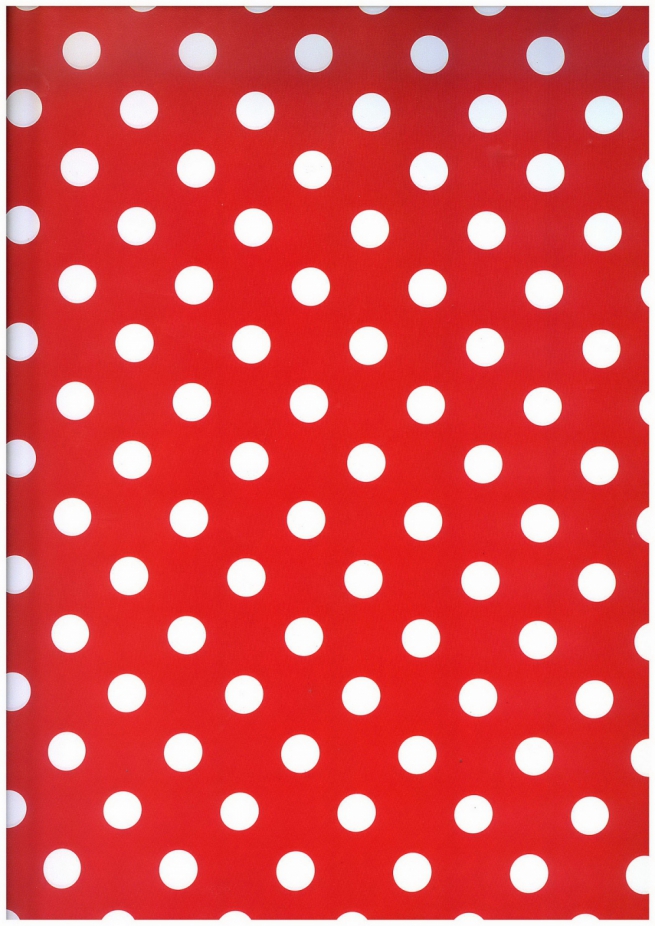 бумага  глянец - горох на красном 0,7*1м (10 лист.) - код 100/01-20