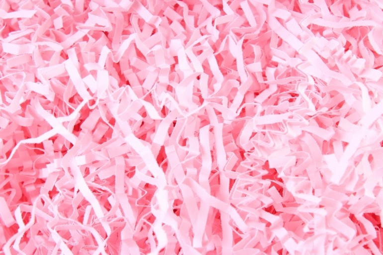 Бумажный наполн. Волна  (1кг ) Розовый фламинго  (105)