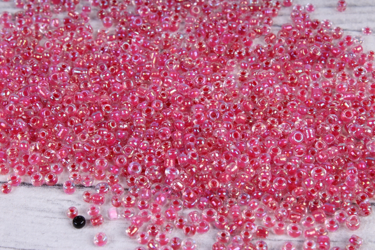 бисер декоративный  ярко-розовый №206 (450гр)
