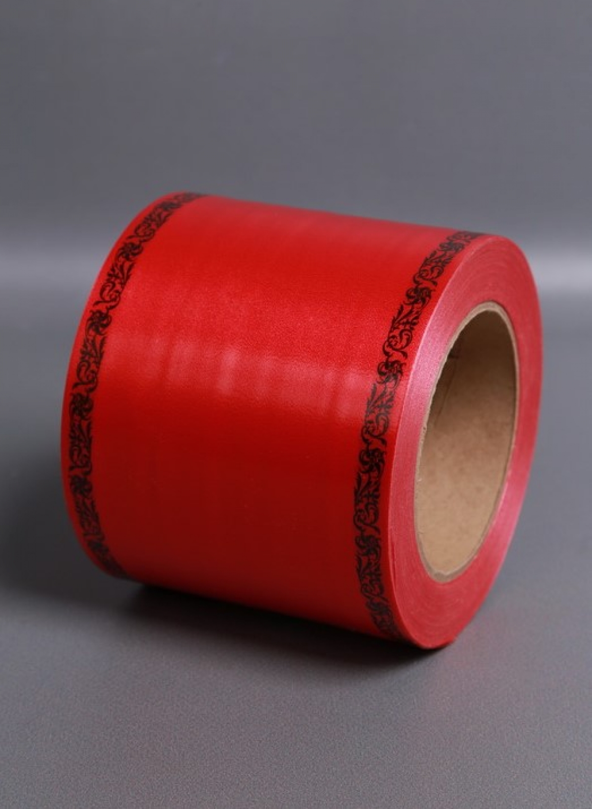 Лента простая (10см*50м) С дубками по краям P1002 КРАСНЫЙ