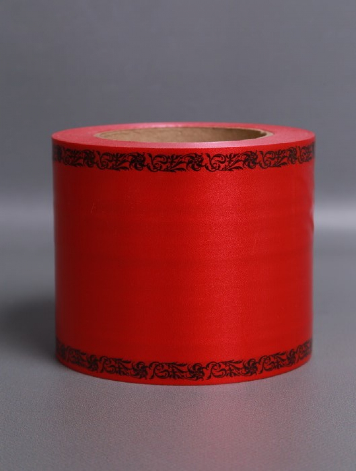 Лента простая (10см*50м) С дубками по краям P1002 КРАСНЫЙ