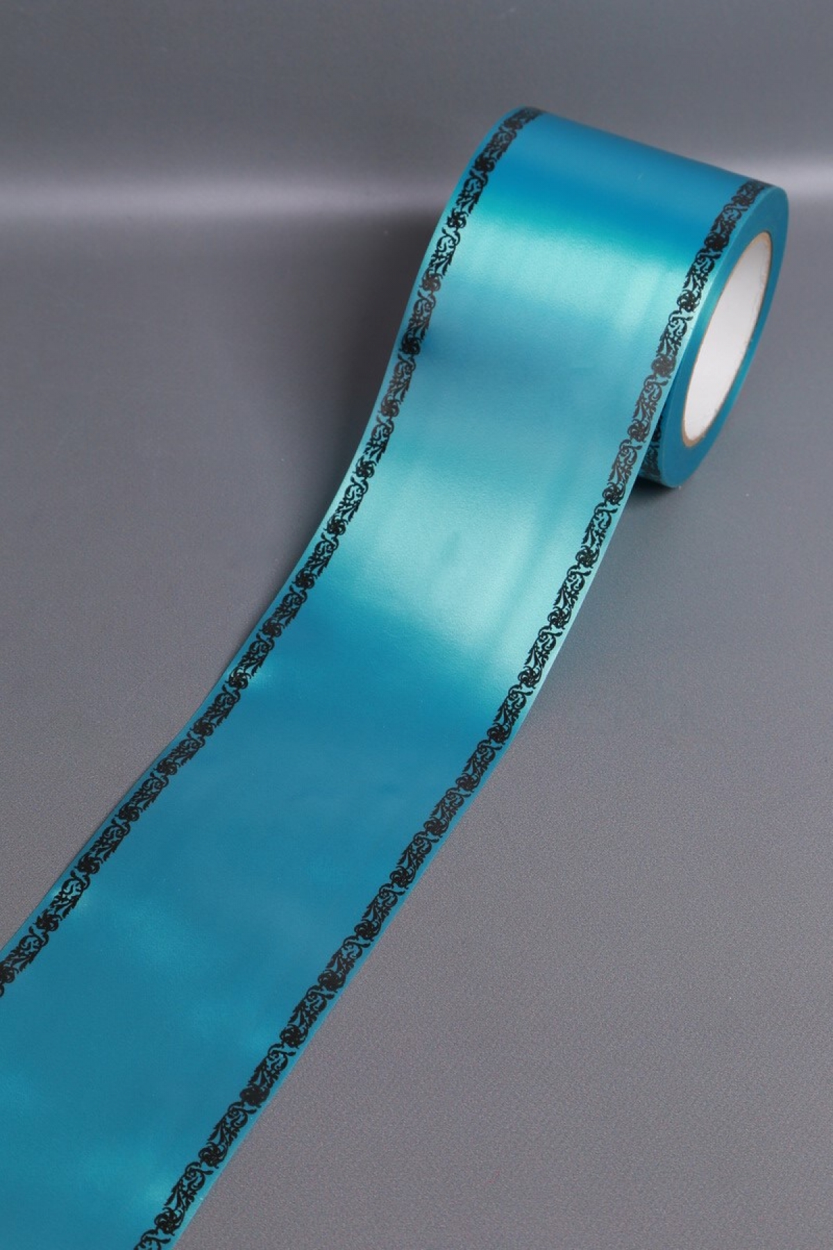 Лента простая (10см*50м) С дубками по краям P1013 ГОЛУБОЙ