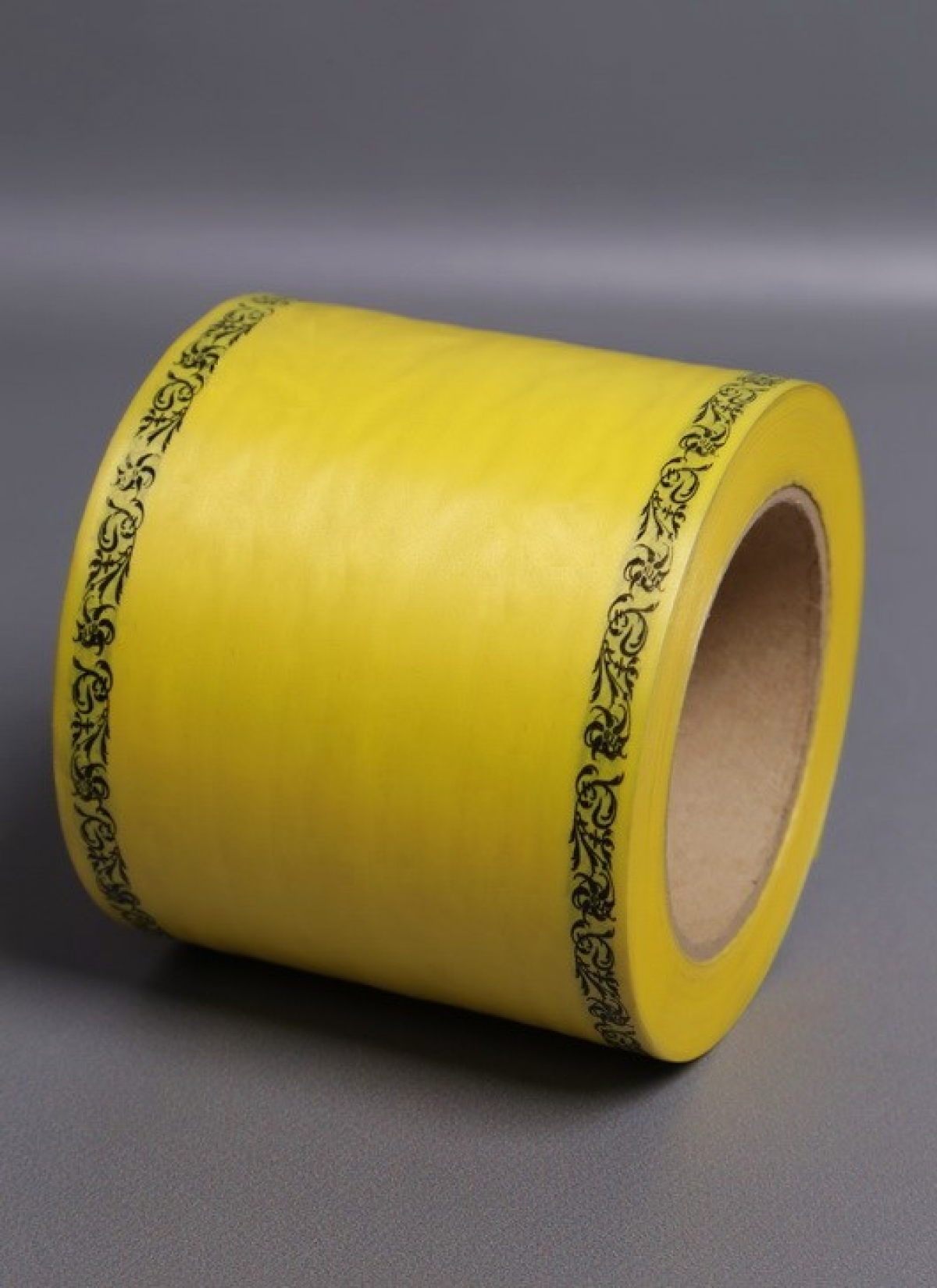 Лента простая (10см*50м) С дубками по краям P1016 ЖЕЛТЫЙ