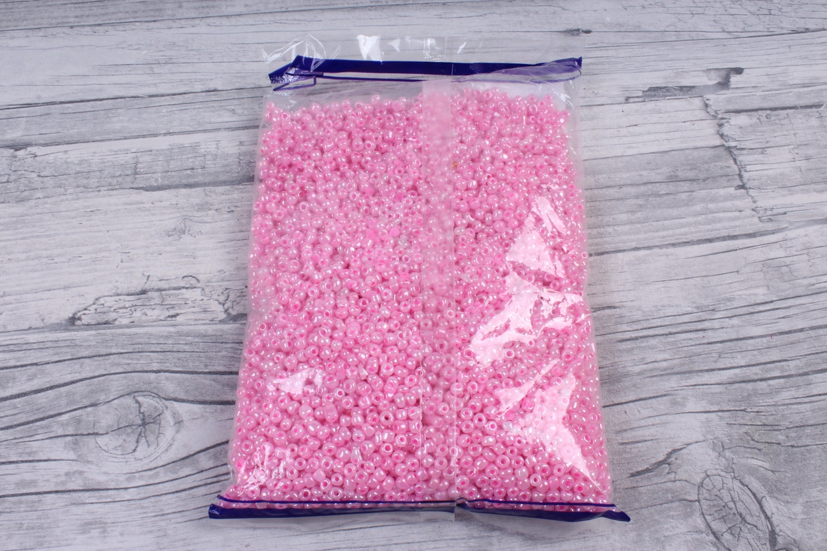 бисер декоративный  розовый  (450гр)