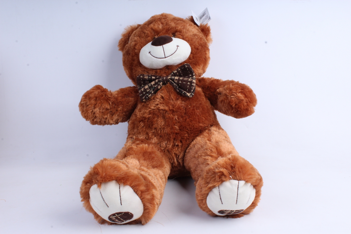 Игрушка мягкая Медведь с бантом  Коричневый  М-2956/40