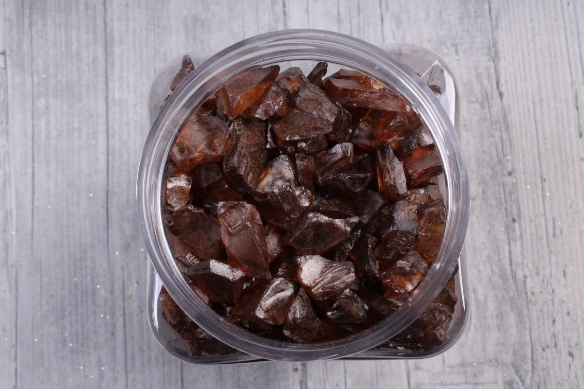 Камушки стеклянные в тубе (500гр) (5-8мм) коричневый KR-46956  9019