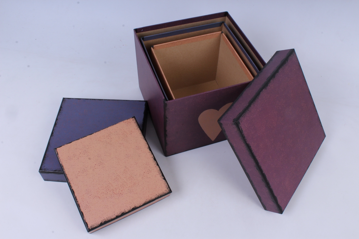 набор подарочных коробок из 3шт - куб дом l.20.5x20.5x16.5cm/m.18x18x15.5cm/s.15.5x15.5x14.5c	 (н)