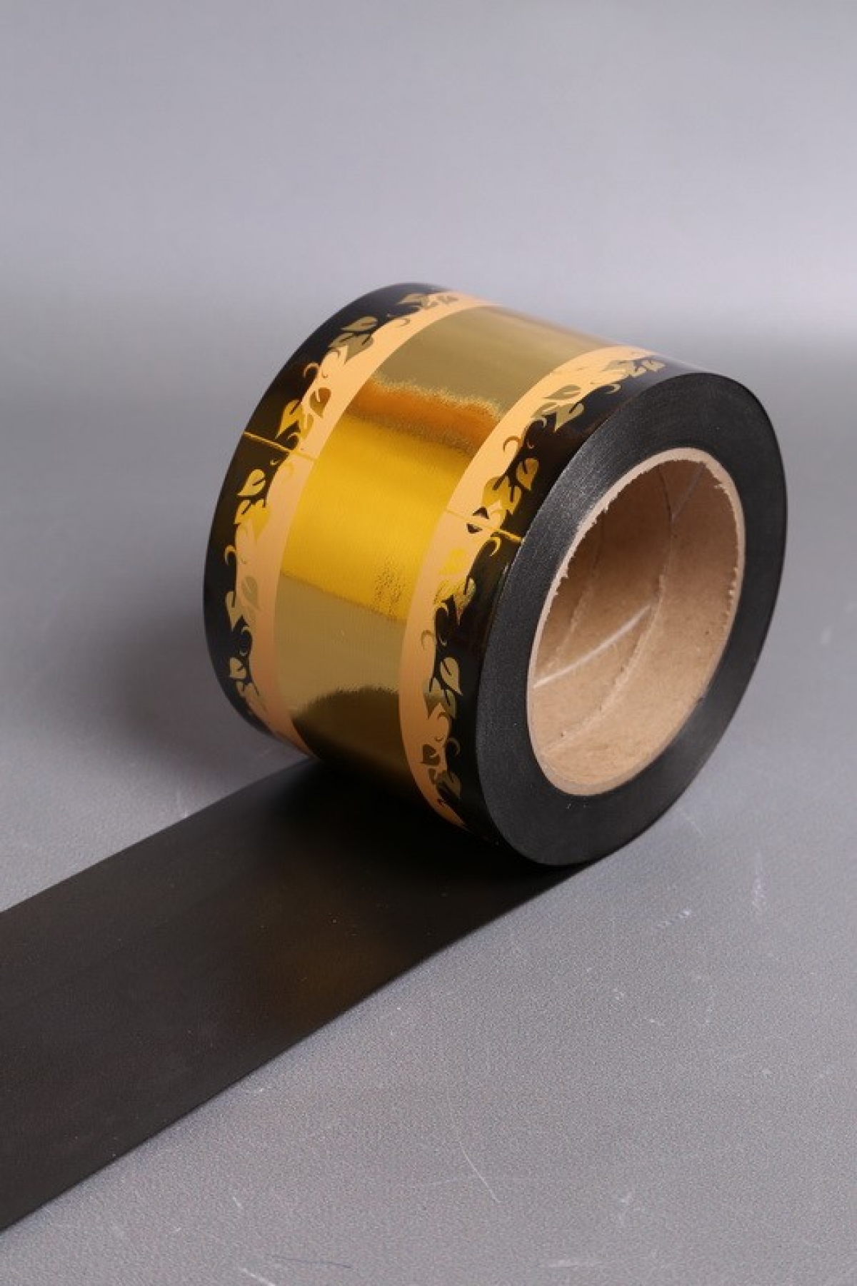 Лента металл с рисунком 8см*50ярд МР801 ЗОЛОТО