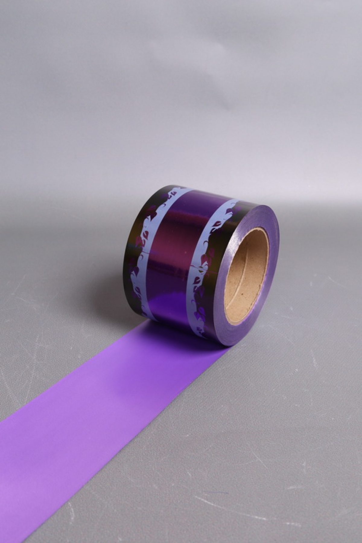 Лента металл с рисунком 8см*50ярд МР805 ФИОЛЕТОВЫЙ