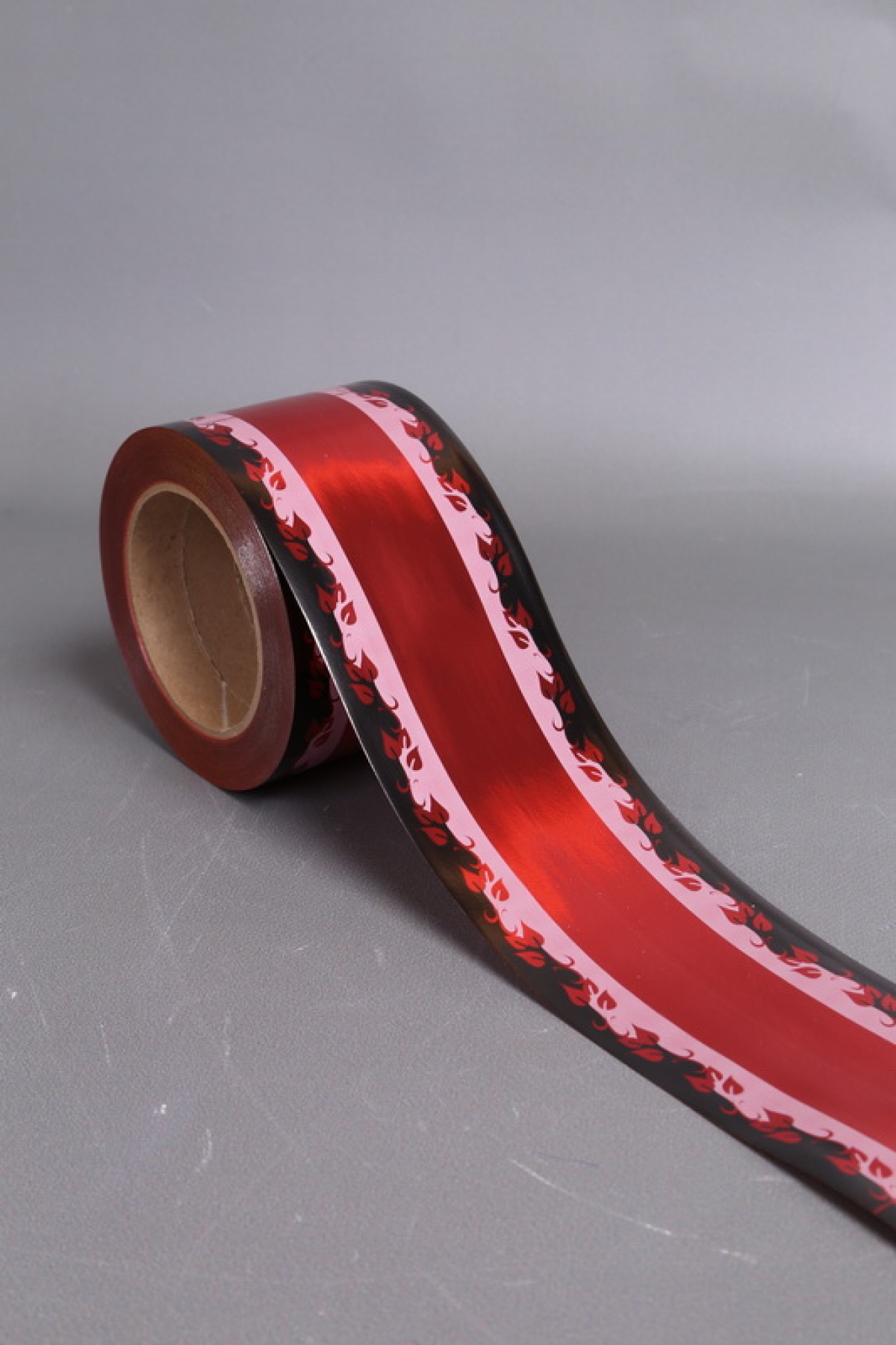 Лента металл с рисунком 8см*50ярд МР807 КРАСНЫЙ