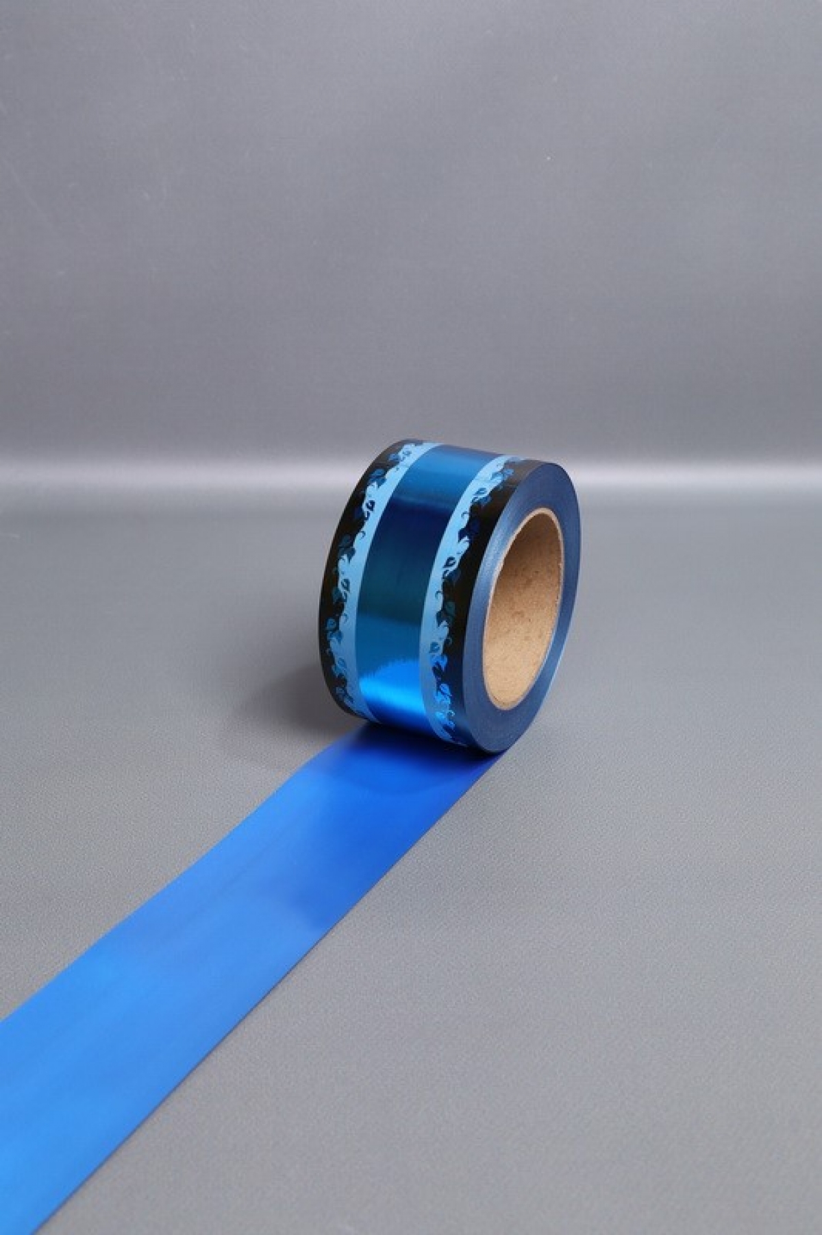 Лента металл с рисунком 6см*50ярд МР604 синий