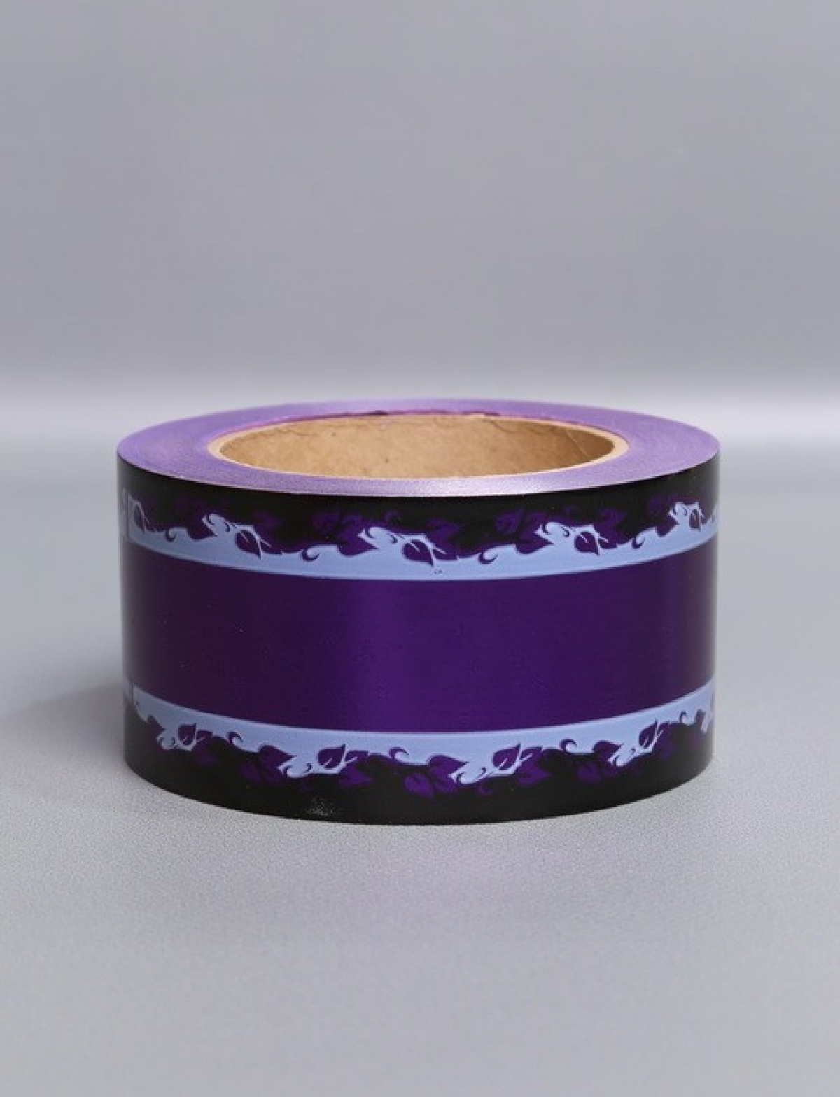Лента металл с рисунком 6см*50ярд МР605 фиолетовый