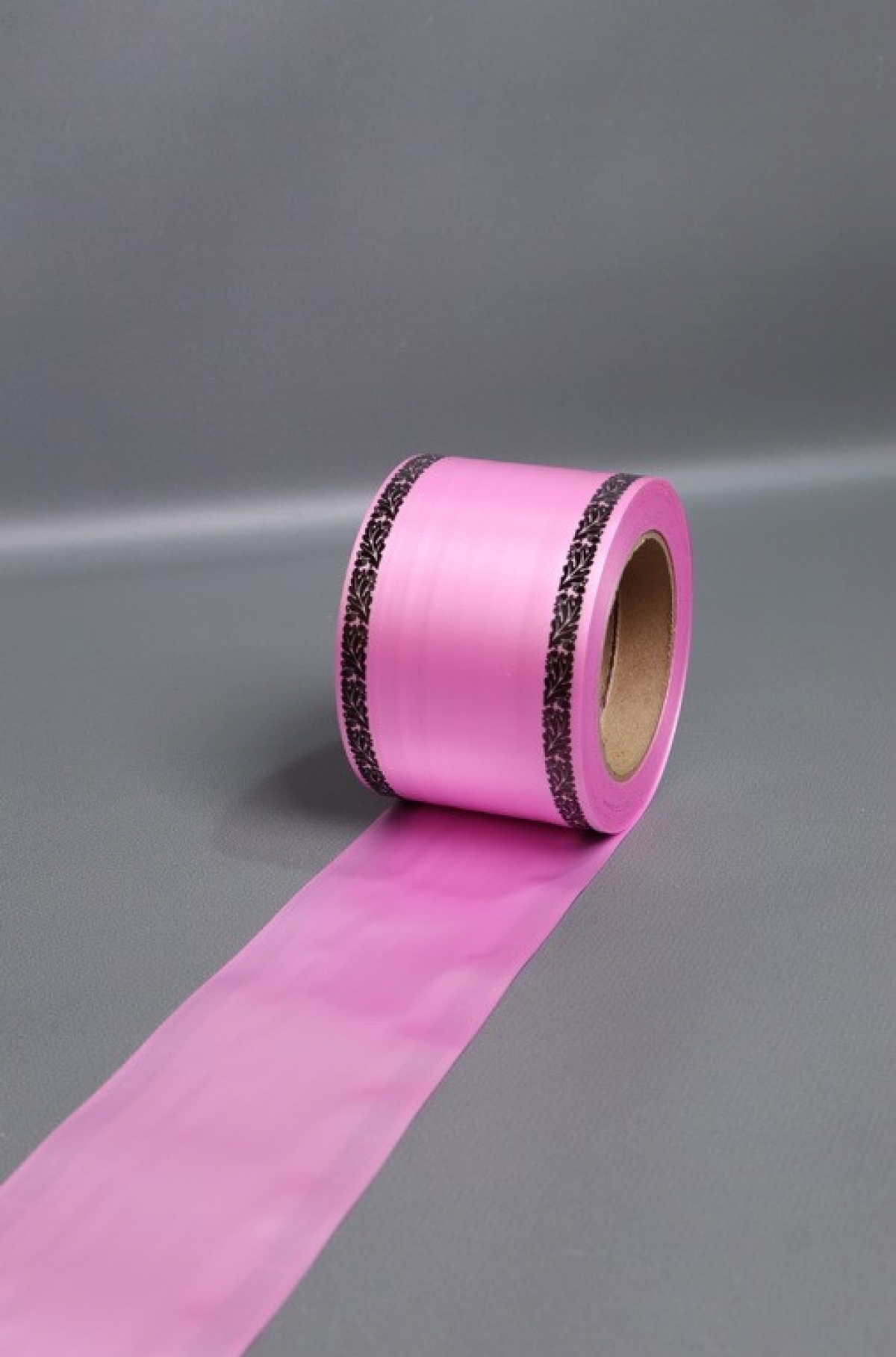 Лента простая (8см*50м) С дубками по краям ЯРКО-РОЗОВЫЙ P822