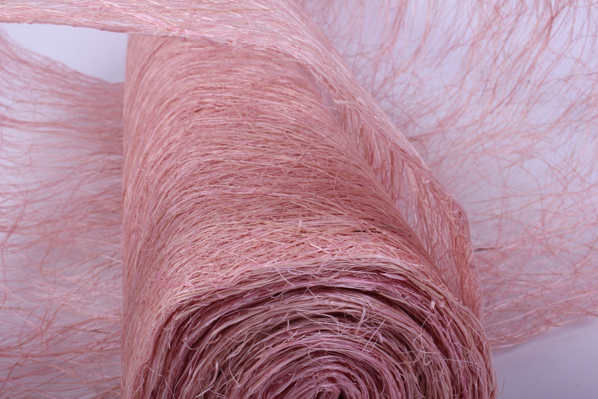 абака натуральная 48см х 9м, светло-розовый