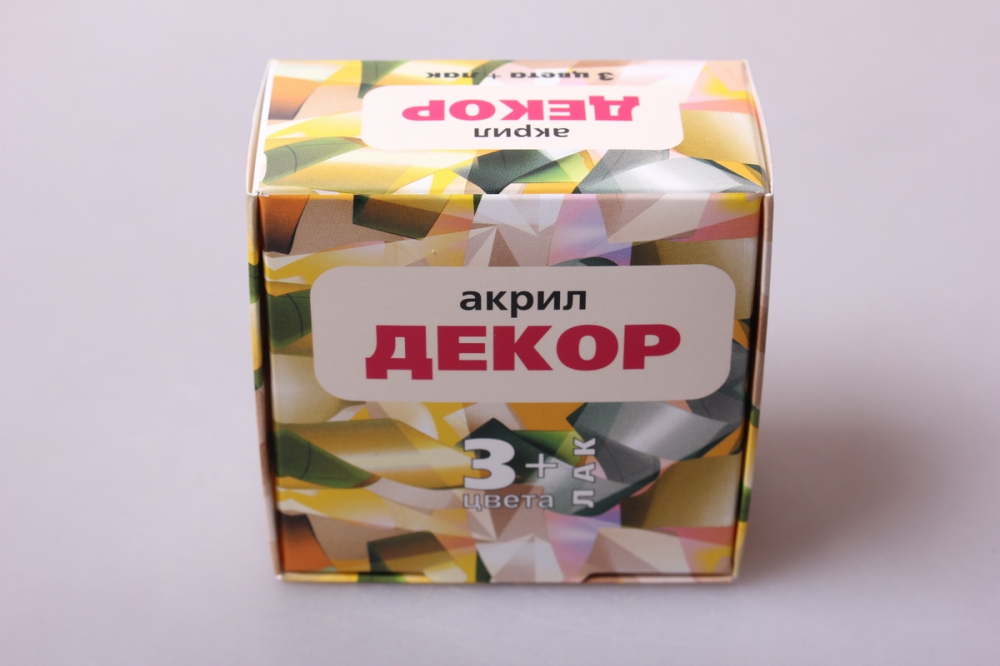 акрил в наборе дизайн &quot;декор&quot;  3цвета+лак / 22мл.  2025