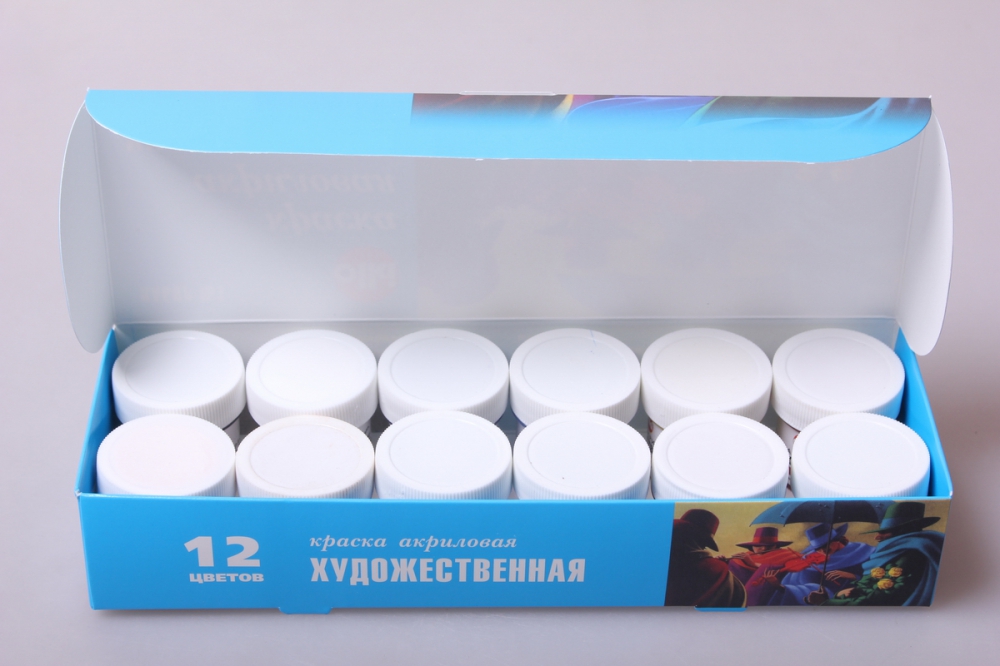 акриловая краска в наборе художественная №1,12шт. / 22мл. 3480