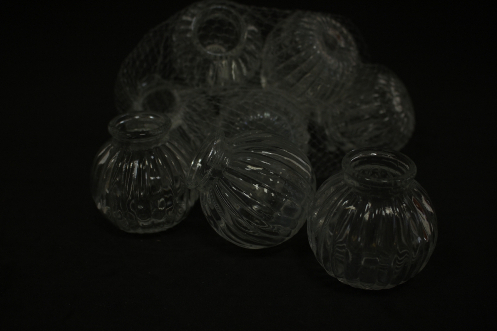 аксессуар для флористов шарик большой комплект 10 штук (стекло) в гофрокоробе 1646  h=6 d=3/6см