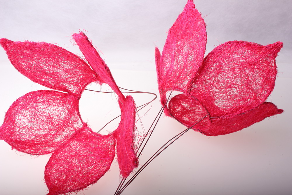 каркас для букетов аксессуары для флористов - каркас "сизалевый цветок" - розовый 1275
