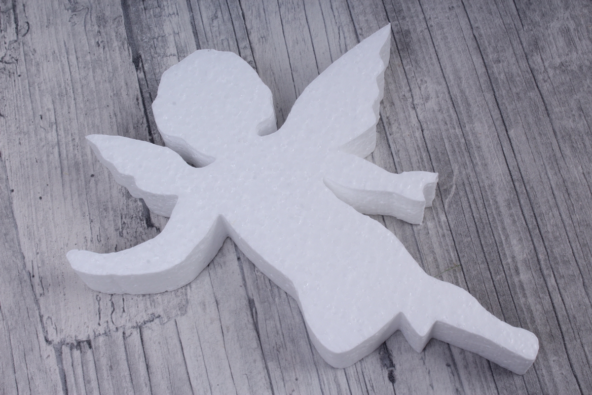ангел пенопласт с крыльями 14x16 h=2cm (1 шт в упаковке), ан-03
