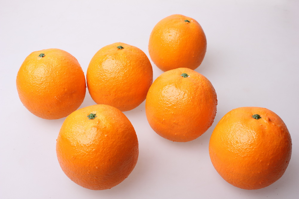 искусственные фрукты апельсины искусственные  8см (6 шт) 7662