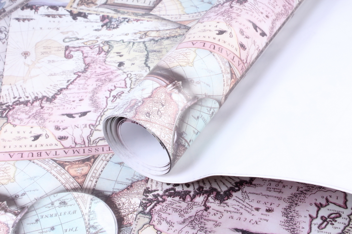 Бумага 1*70 Дизайнерская бумага "Карты" 78г/м2  10шт/уп  GPMAPS