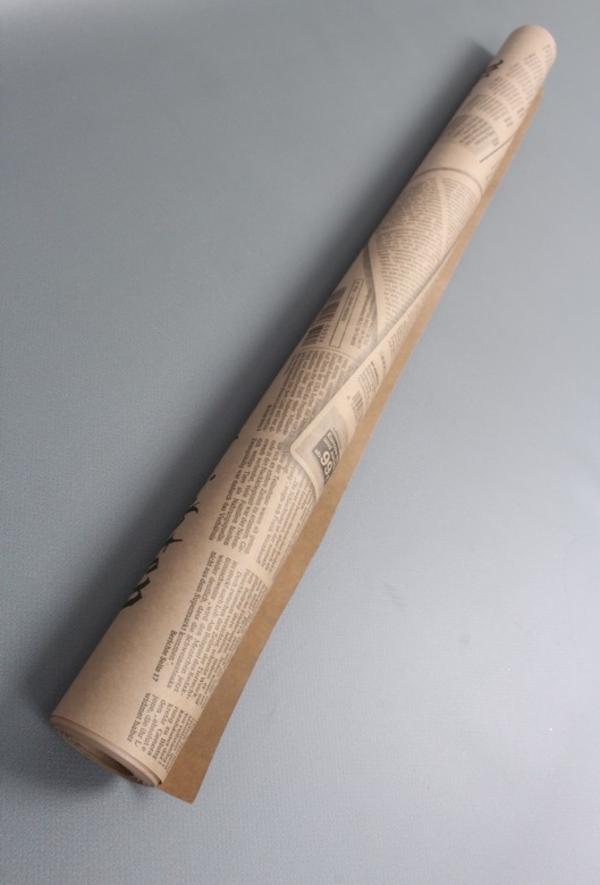 Бумага крафт 70г/м2, 70см x 10м, Газета, чёрный		00089541