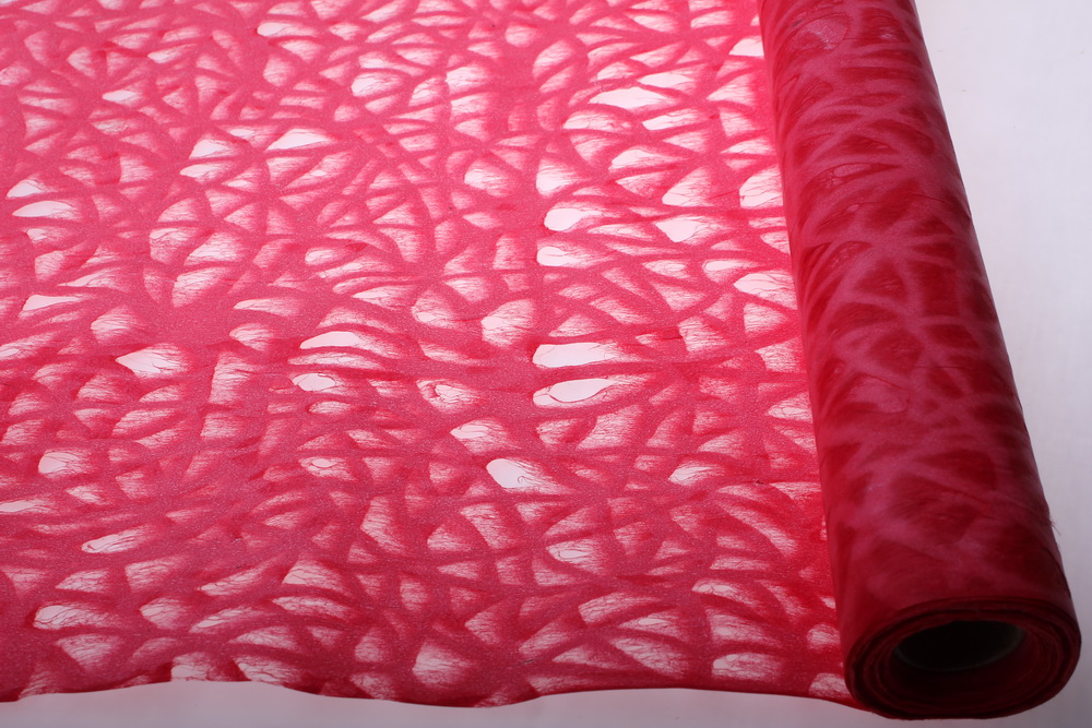 бумага рисовая бумага рисовая с дырками (60см на 10м) - красный 2149