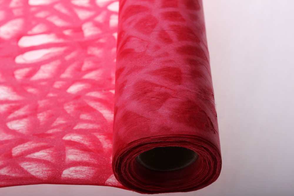бумага рисовая бумага рисовая с дырками (60см на 10м) - красный 2149