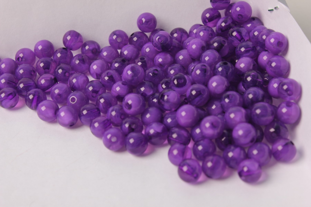 бусины 8мм круглые малахит фиолетовый (50гр) 8114