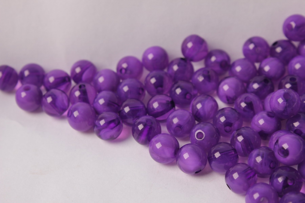 бусины 8мм круглые малахит фиолетовый (50гр) 8114