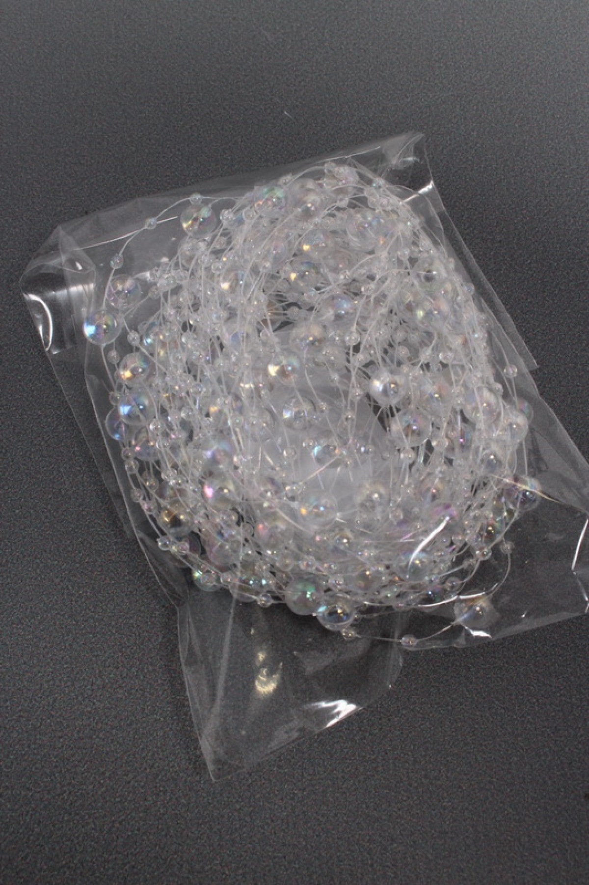 Бусы на нити в пакете  3+8 мм * 10 м, перламутровый  4217М