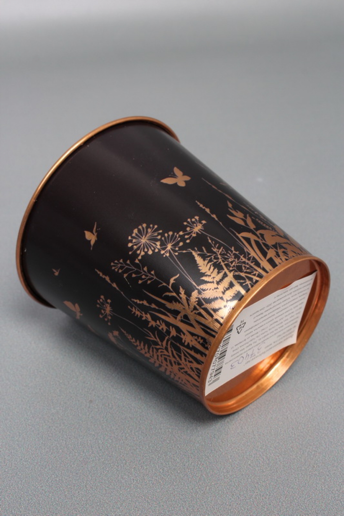 Декоративное кашпо "Бабочки в саду" D10XH10 см B:D7.5 см,  металл  7943М