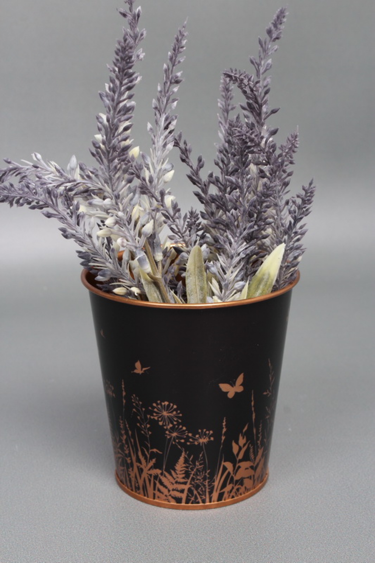 Декоративное кашпо "Бабочки в саду" D10XH10 см B:D7.5 см,  металл  7943М