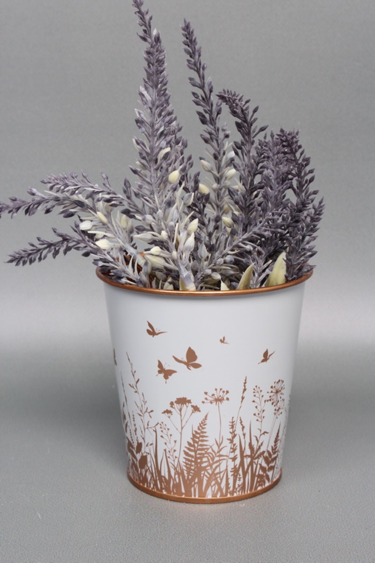 Декоративное кашпо "Бабочки в саду" D10XH10CM B:D7.5CM, металл  8025М