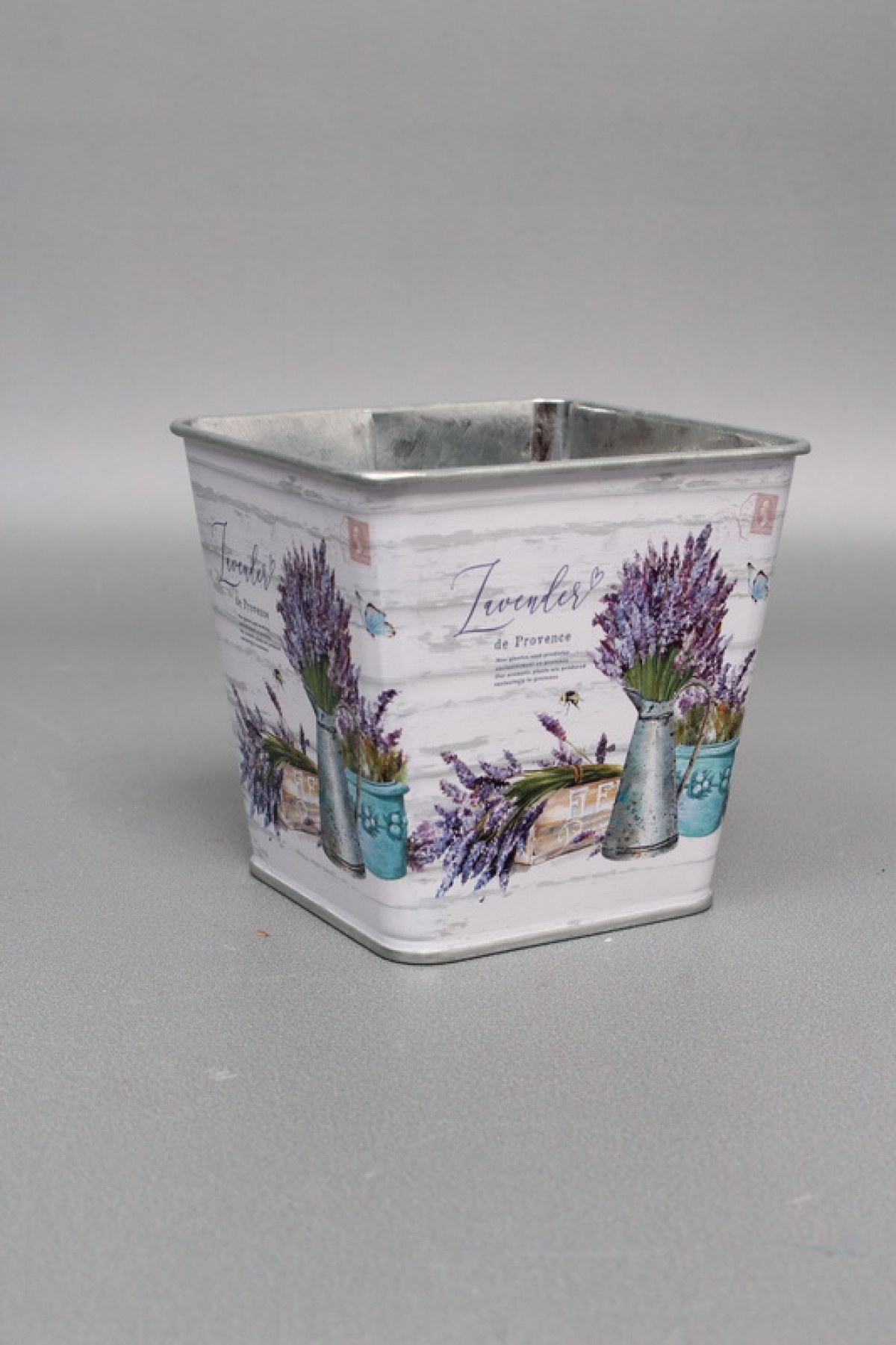 Декоративное кашпо "Букет лаванды" 9.5X9.5XH9CM. металл  0615М