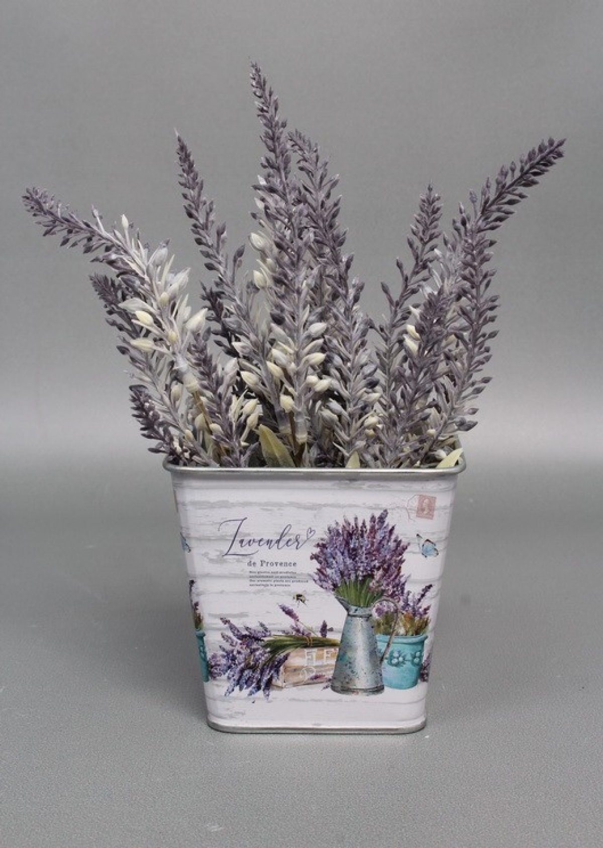 Декоративное кашпо "Букет лаванды" 9.5X9.5XH9CM. металл  0615М