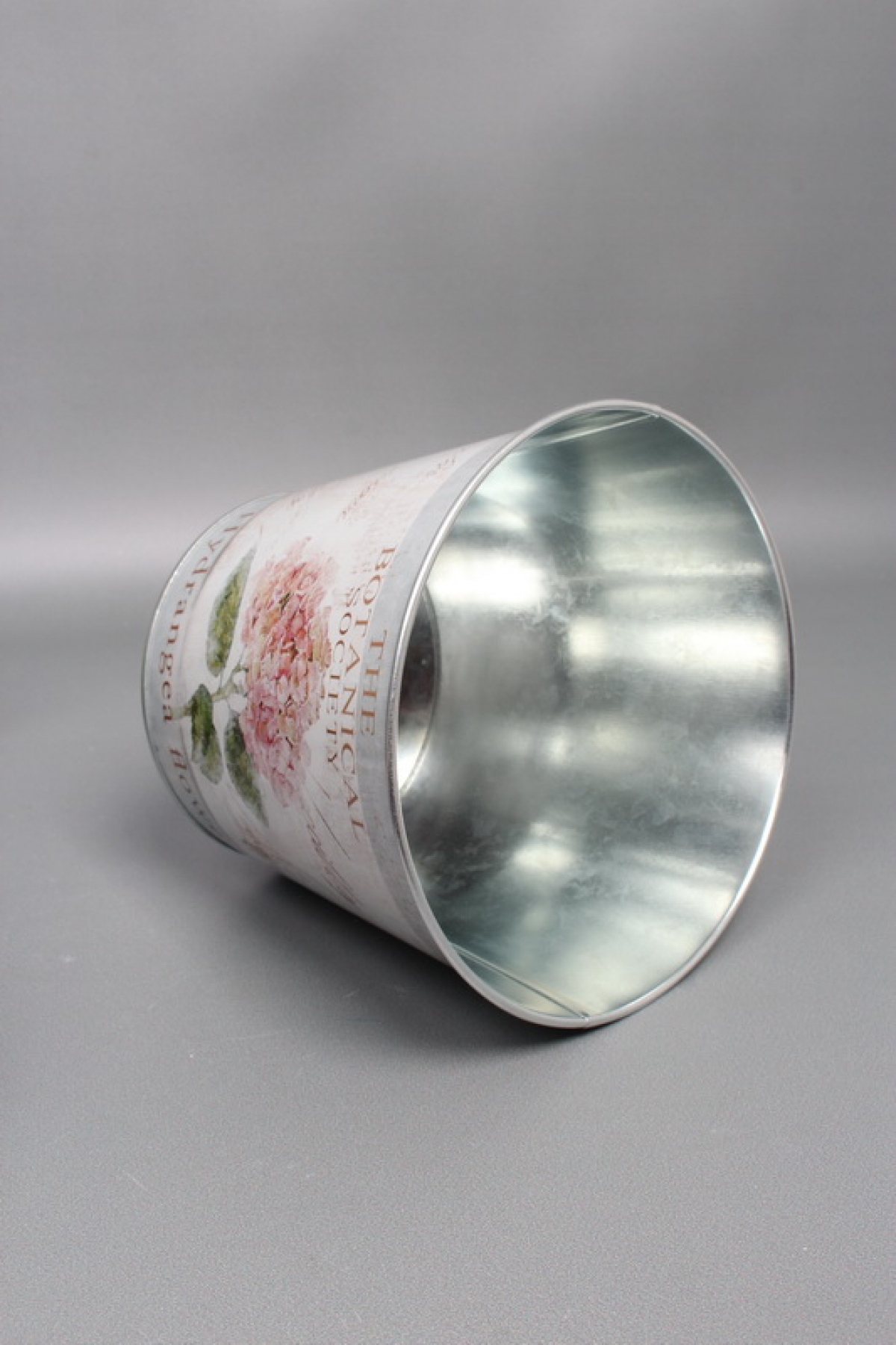 Декоративное кашпо "Цветок гортензии розовый" D18,5XH15,5CM/B13,3, металл  4542М