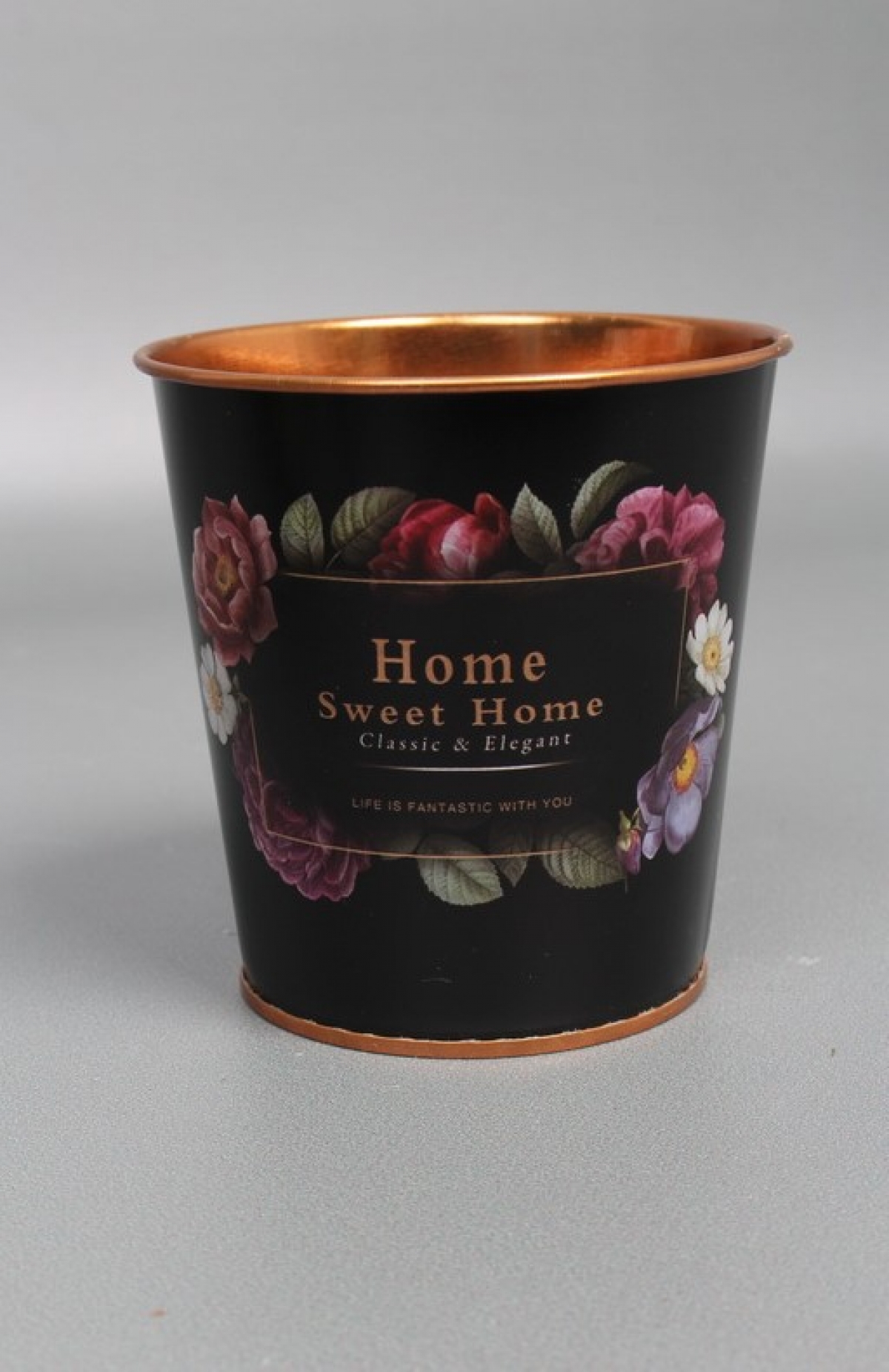 Декоративное кашпо "Дом милый дом" 9.8XH10CM/B7.5 (матовый финиш), металл  8097М