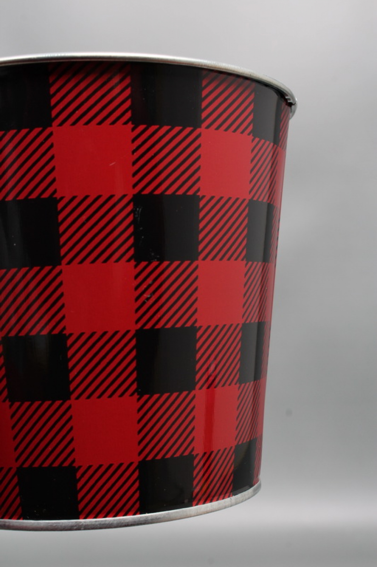 Декоративное кашпо D13,3XH11,5CM B9,5СМ, красный/черный, металл  8625М