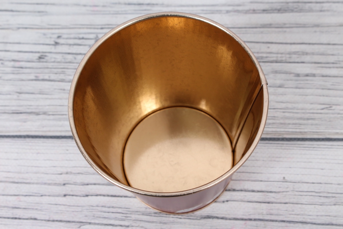 Декоративное кашпо D11XH11CM/B8.5, бордо, металл  0489