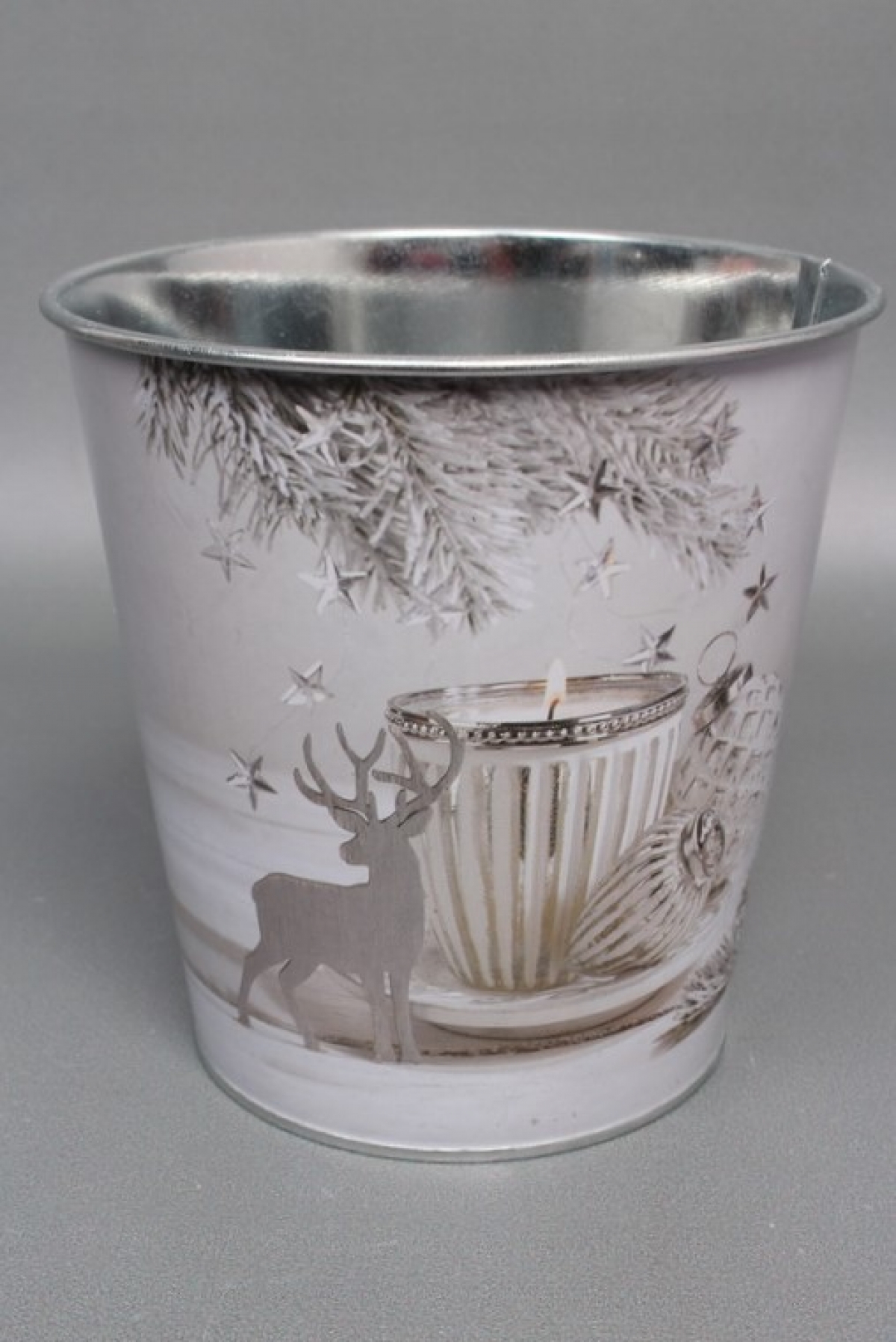 Декоративное кашпо "Искристое чудо" D15XH15CM/B11, металл  8403М