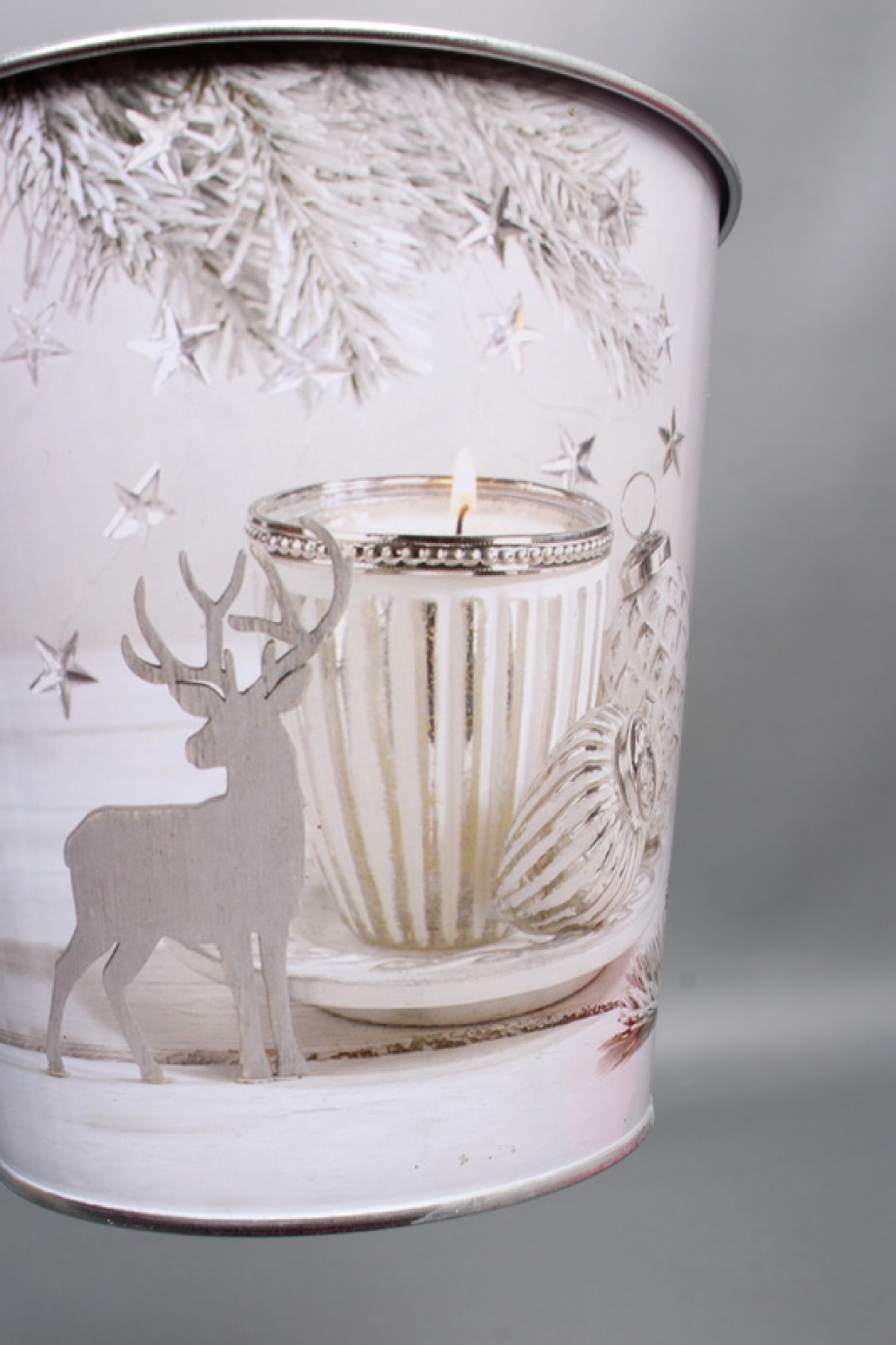 Декоративное кашпо "Искристое чудо" D15XH15CM/B11, металл  8403М