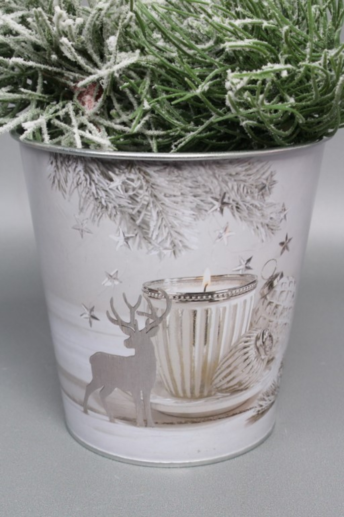 Декоративное кашпо "Искристое чудо" D15XH15CM/B11, металл  8403М