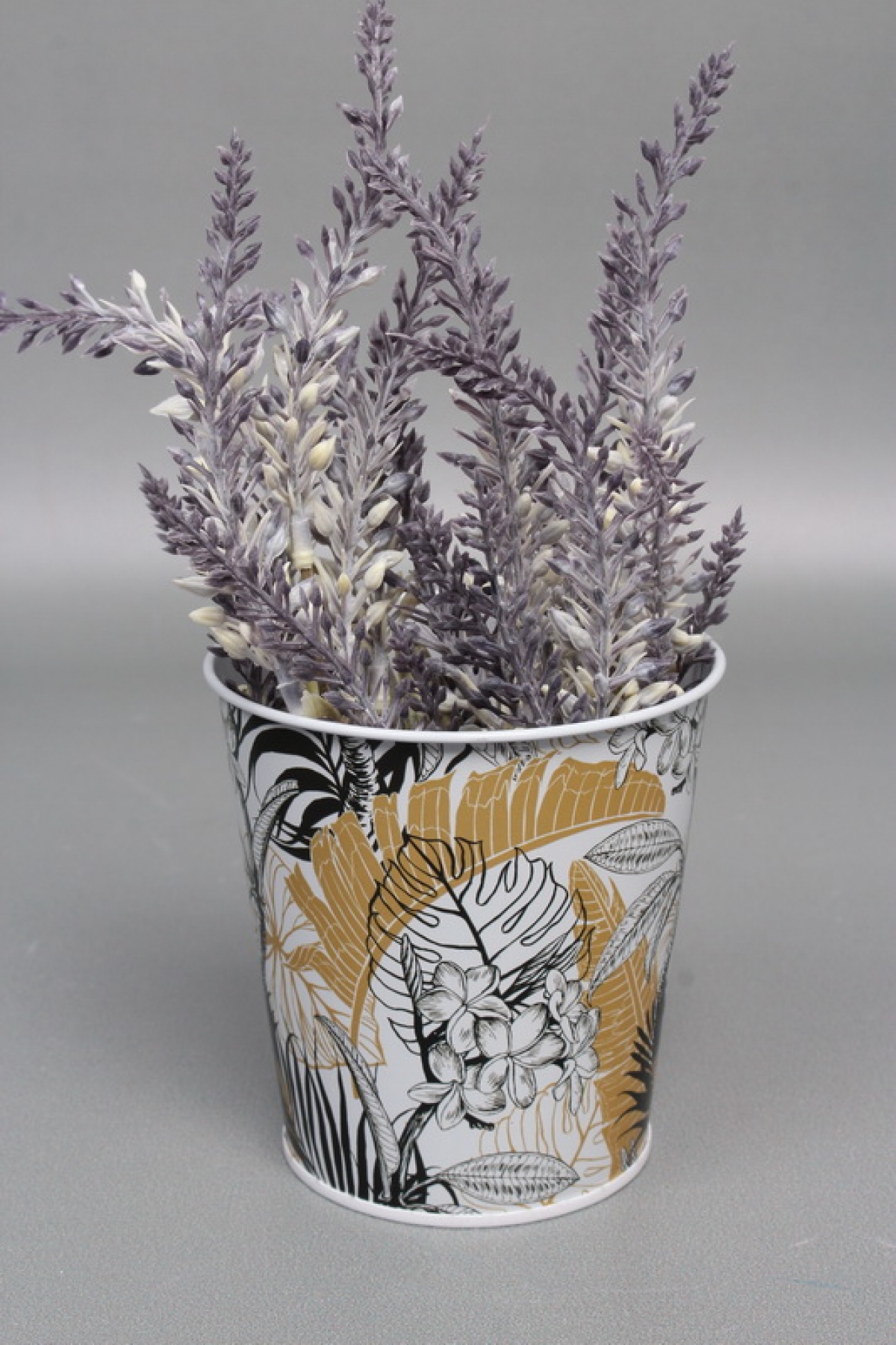 Декоративное кашпо "Палитра природы" 9.8XH10CM/B7.5, металл, белый  7882М