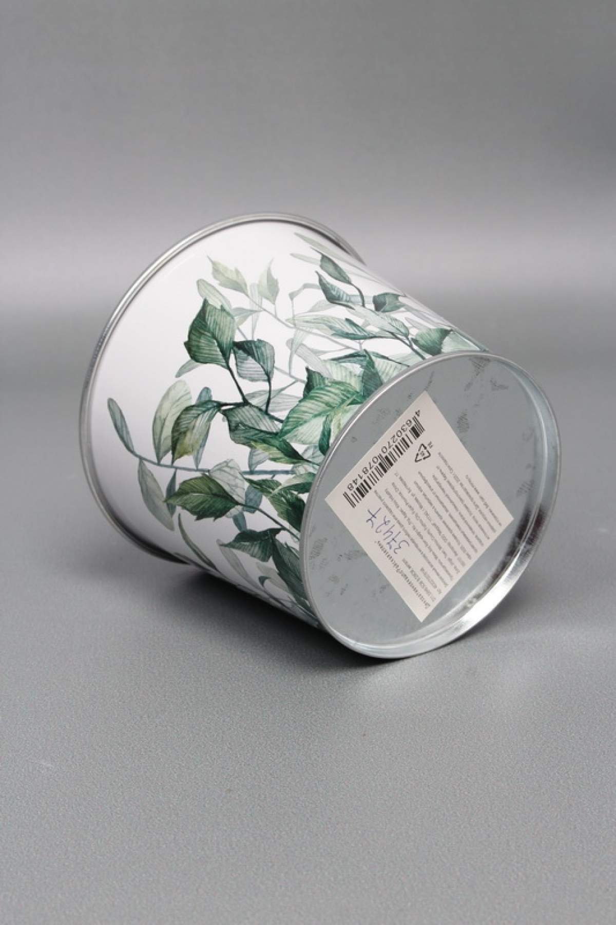 Декоративное кашпо "Райская зелень" D11.5XH9.5CM  B:D9CM, металл  8148М