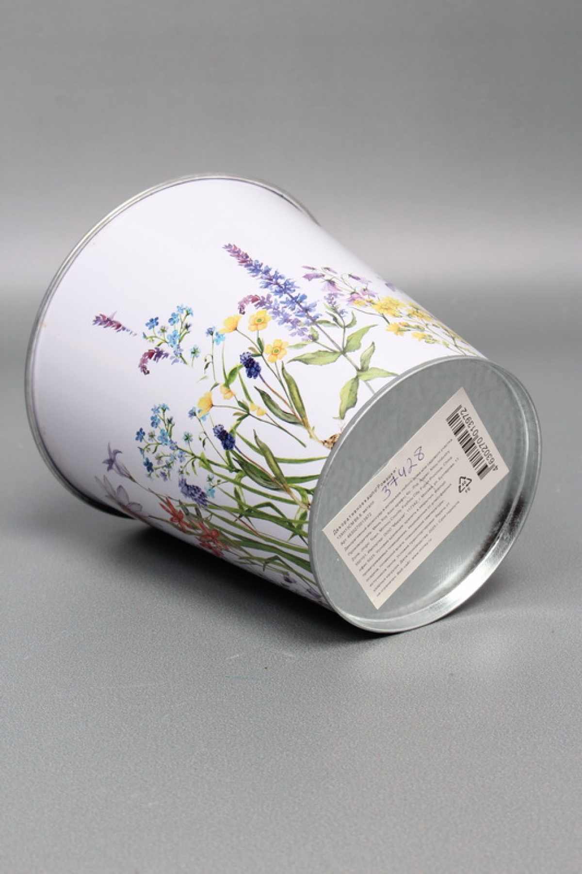 Декоративное кашпо "Ромашки" 13XH13CM B8,8, металл  3972М