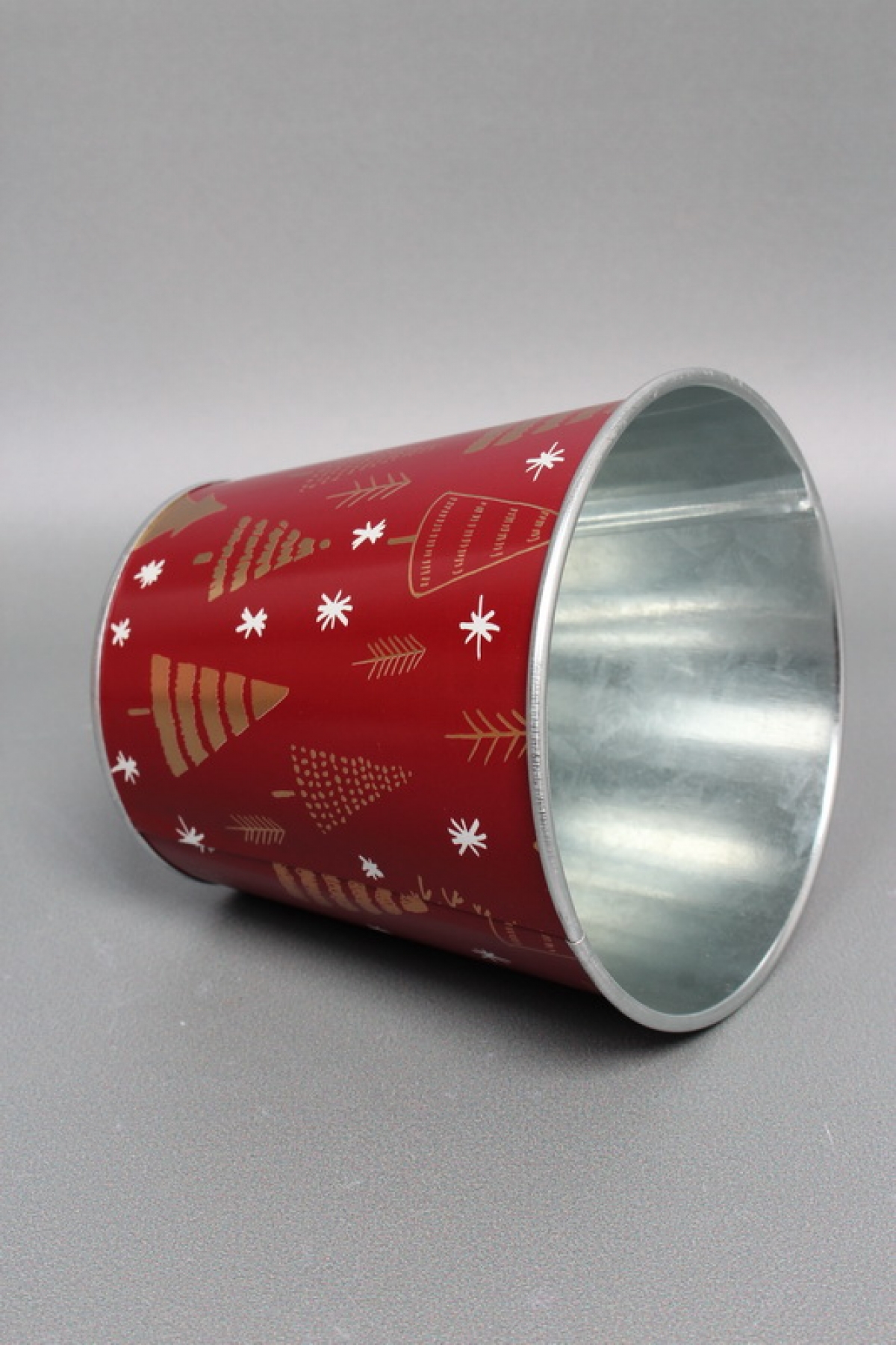 Декоративное кашпо "Сказки зимнего леса" D12XH11 B8,5CM, красный, металл 6386М