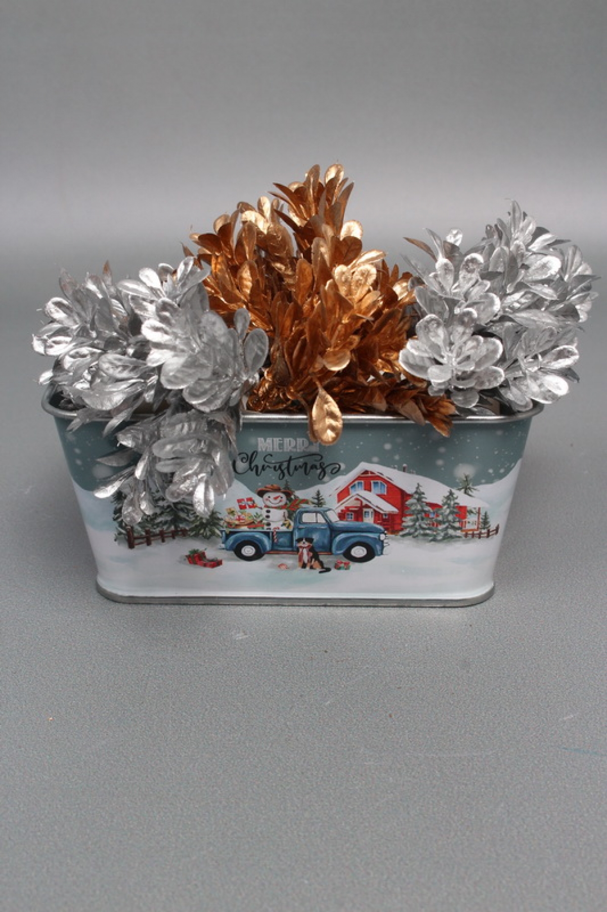 Декоративное кашпо "Сказочное настроение" 14.5X9.5XH6.5CM 12X7CM, металл 1124М