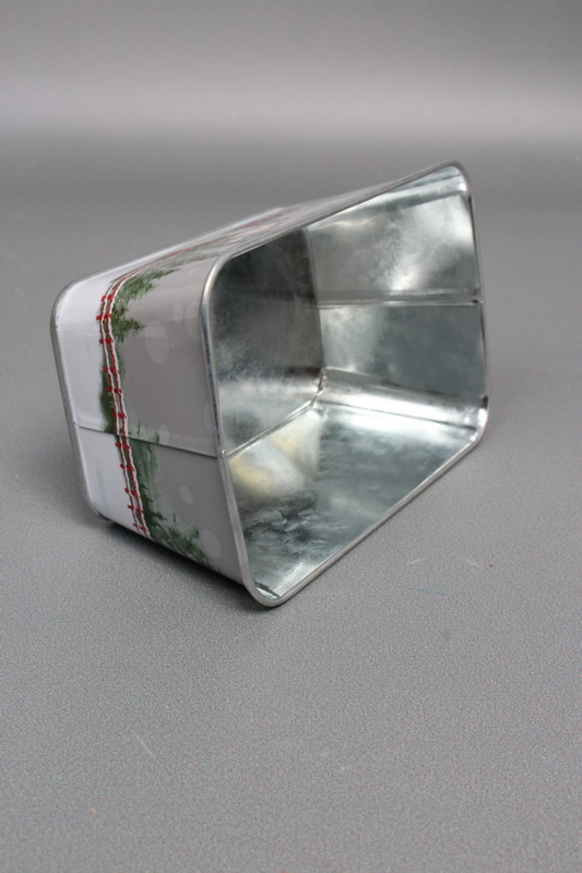 Декоративное кашпо "Яркие мгновения зимы" 14.5X9.5XH6.5CM 12X7CM, металл  1131М